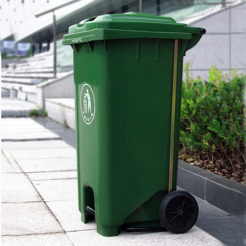 120 liter plastic dustbin 120l garbage bin with wheels