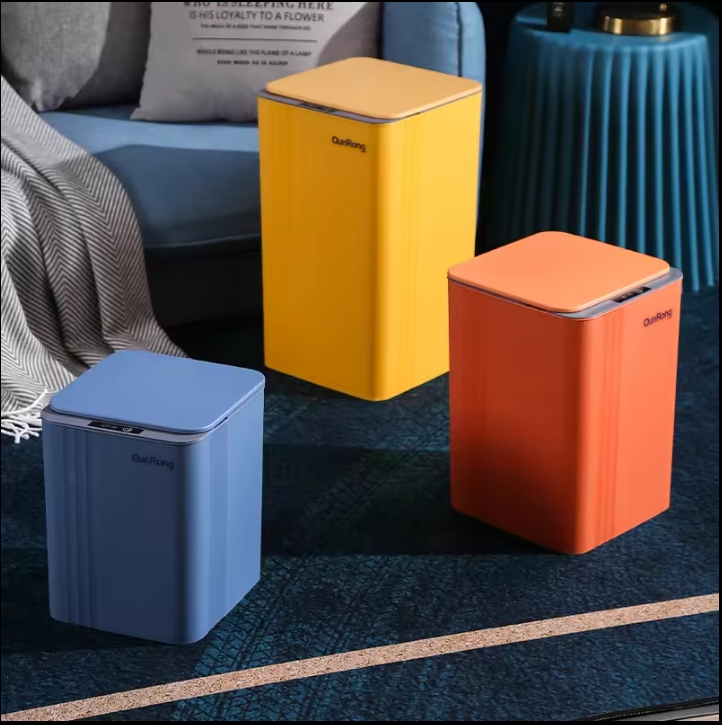 Indoor rechargeable automatic smart trash can ABS plastic sensor smart trash can