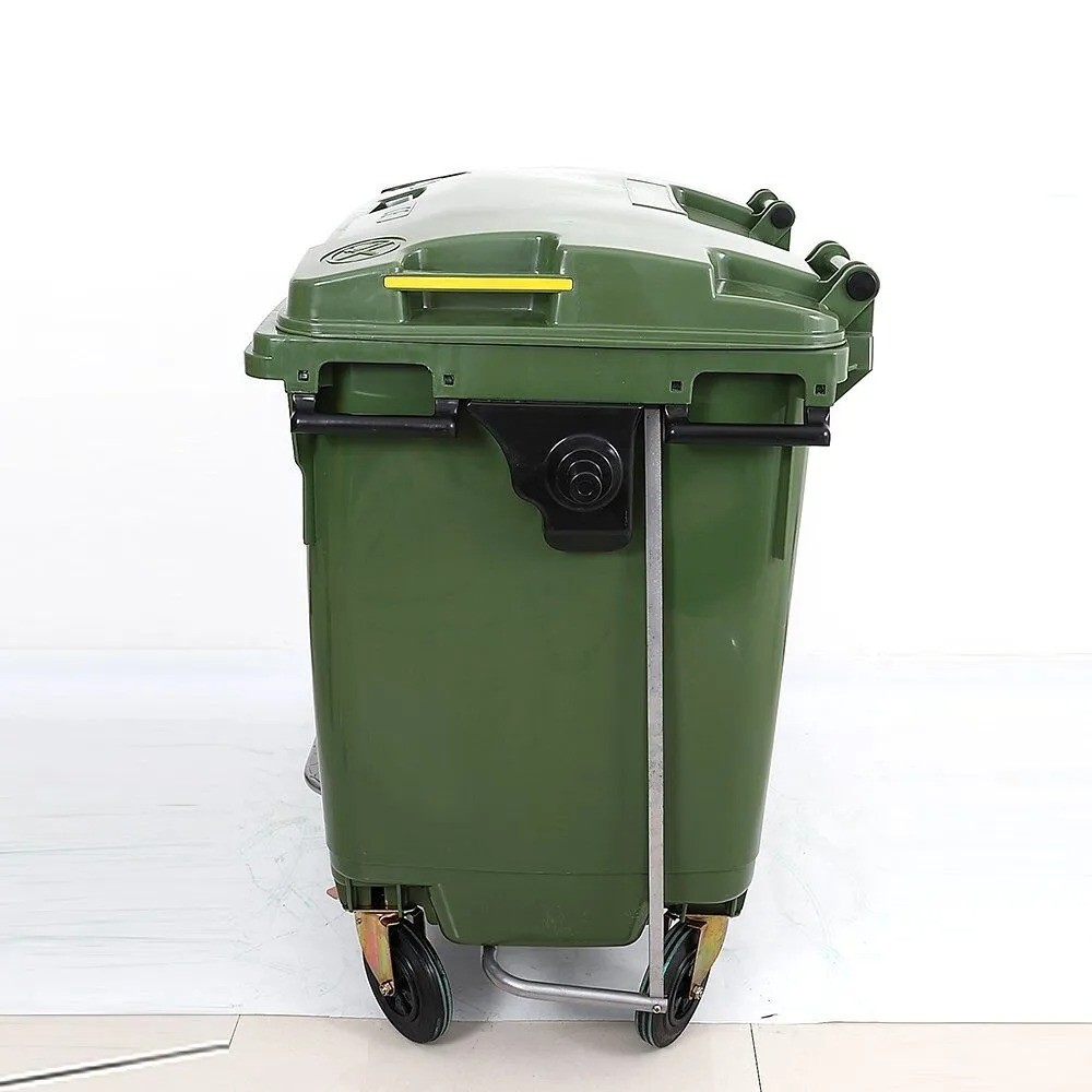 660L food waste bin Trash Container Outdoor factory plastic bin with wheels