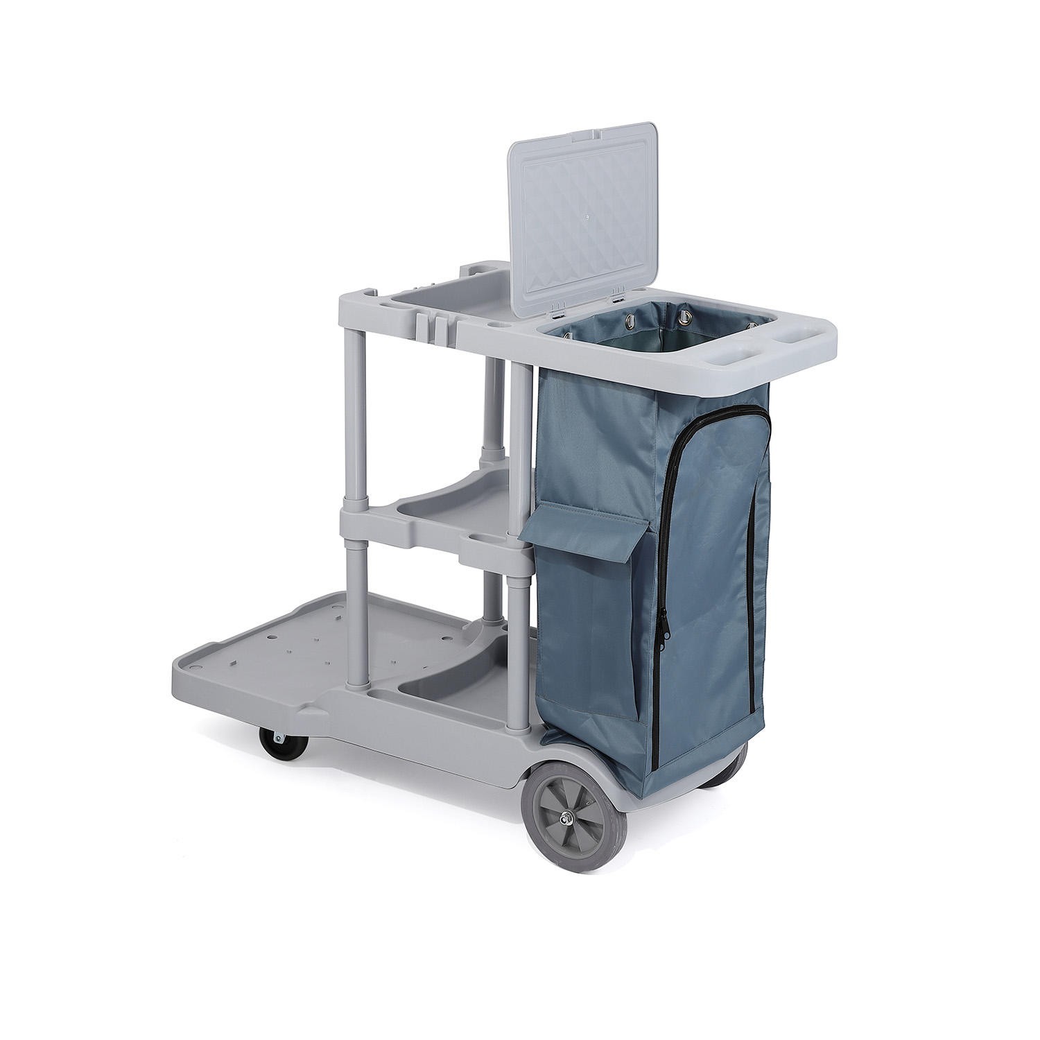 Portable Janitor Cleaning Cart on Wheels for Office Bathroom and Room Four-Wheeled Mobile Cleaning Carts