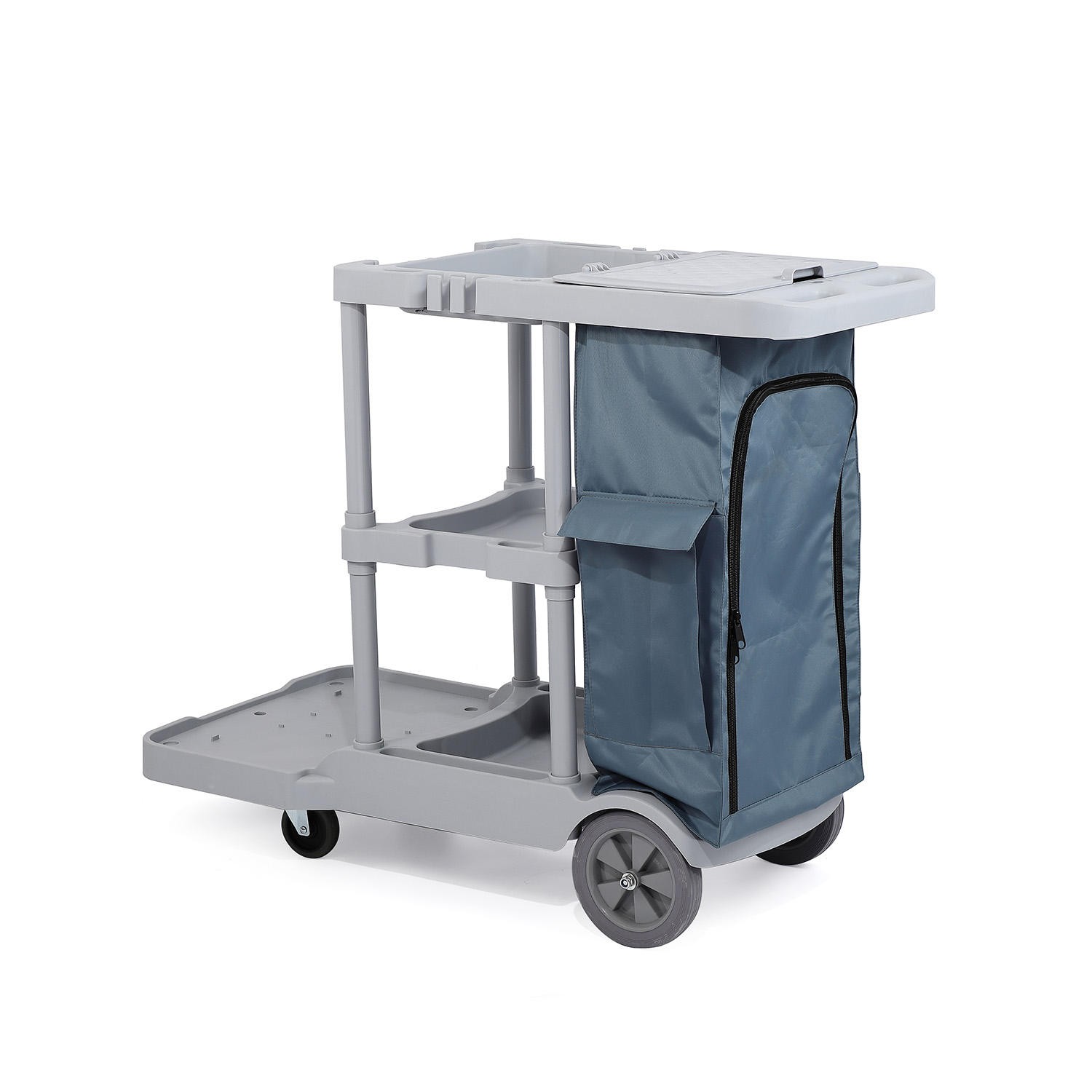 Portable Janitor Cleaning Cart on Wheels for Office Bathroom and Room Four-Wheeled Mobile Cleaning Carts