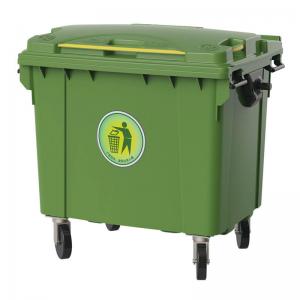  Large foot pedal dustbin food waste bin capacity 1100 liter industrial plastic waste bin container with wheels lid