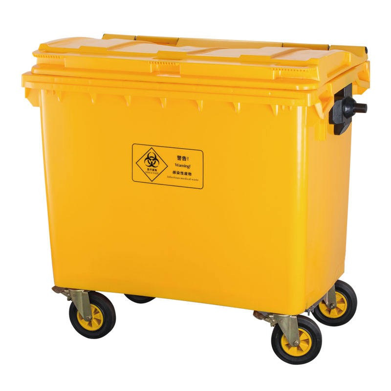  Large foot pedal dustbin food waste bin capacity 1100 liter industrial plastic waste bin container with wheels lid