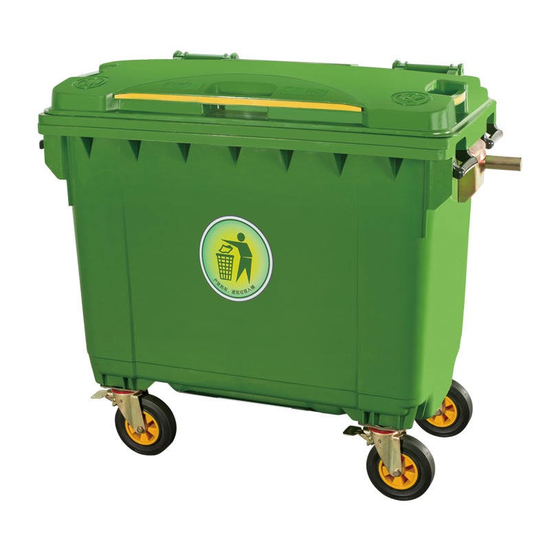  Large foot pedal dustbin food waste bin capacity 1100 liter industrial plastic waste bin container with wheels lid